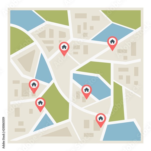 Road map with pointers