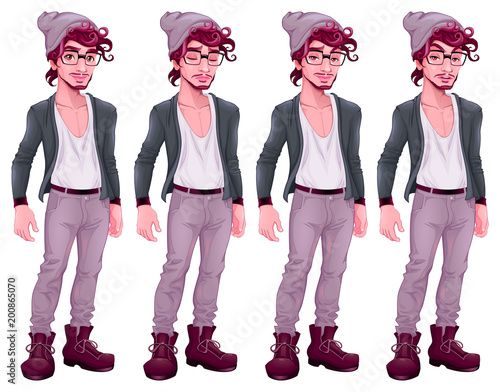 Boy with different expressions
