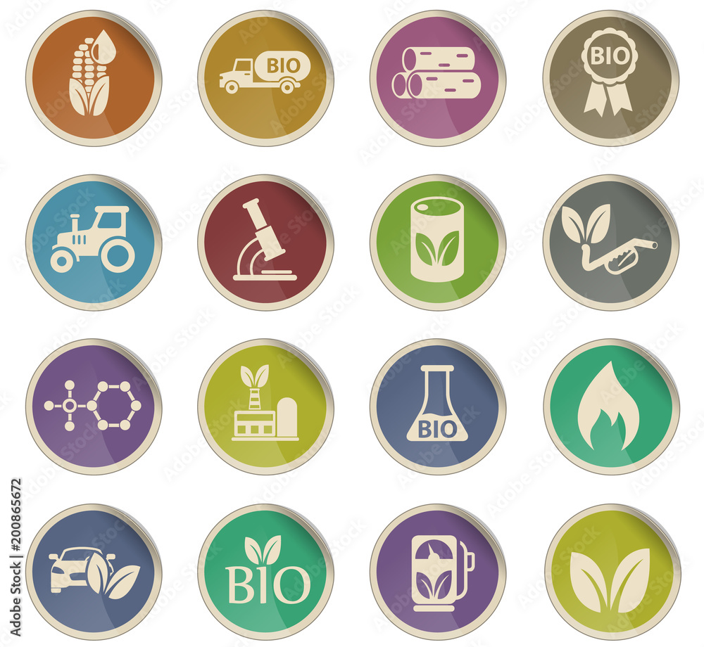 bio fuel icon set