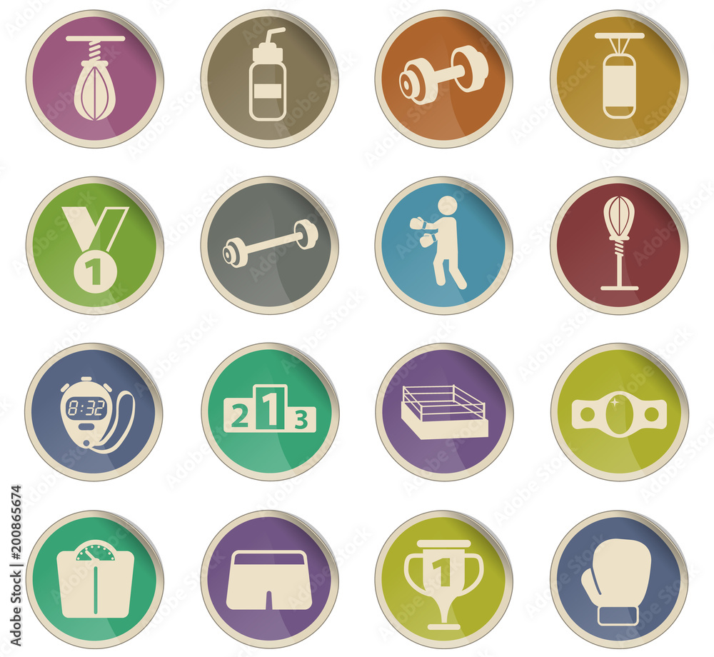 boxing icon set boxing icon set