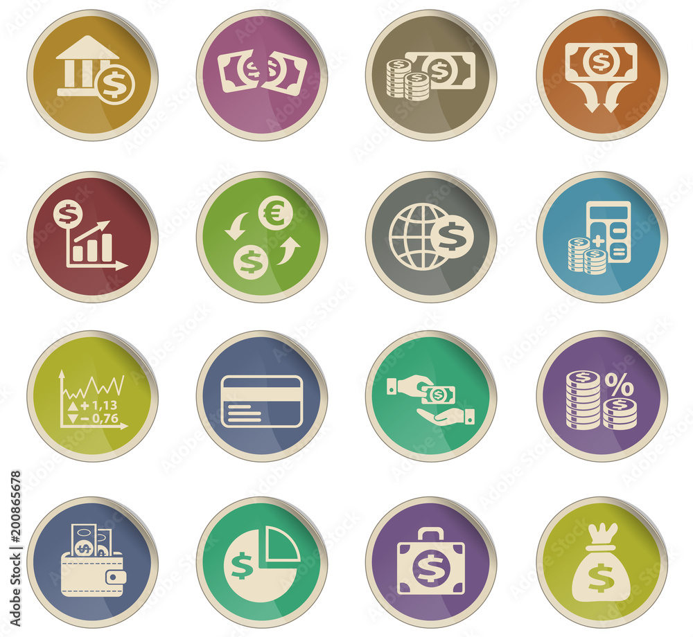 business finance icon set business finance icon set