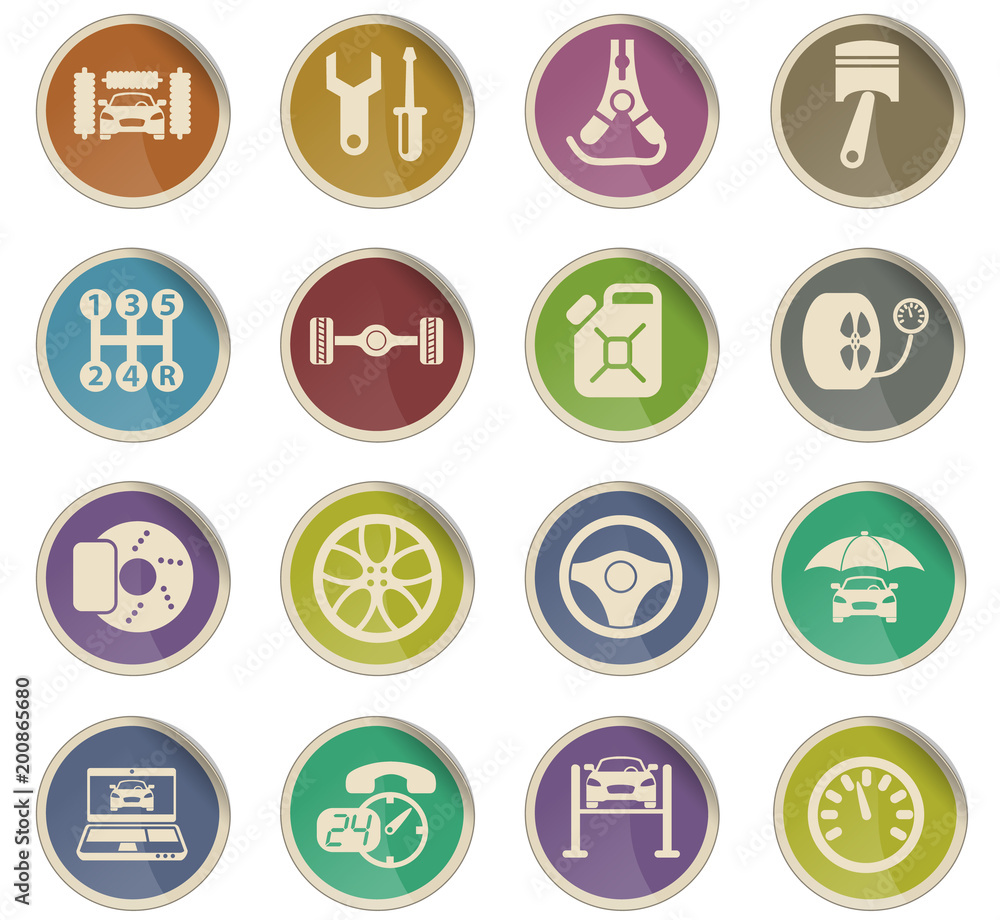 car service icon set car service icon set