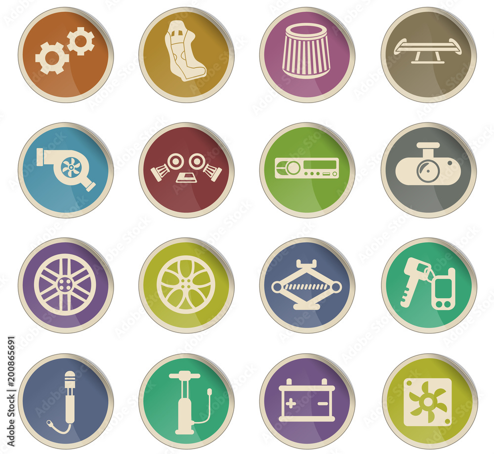 car shop icon set car shop icon set