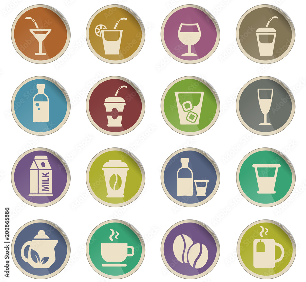 drinks icon set