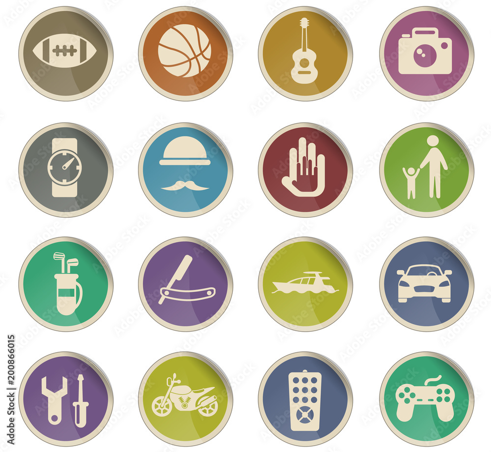 father day icon set