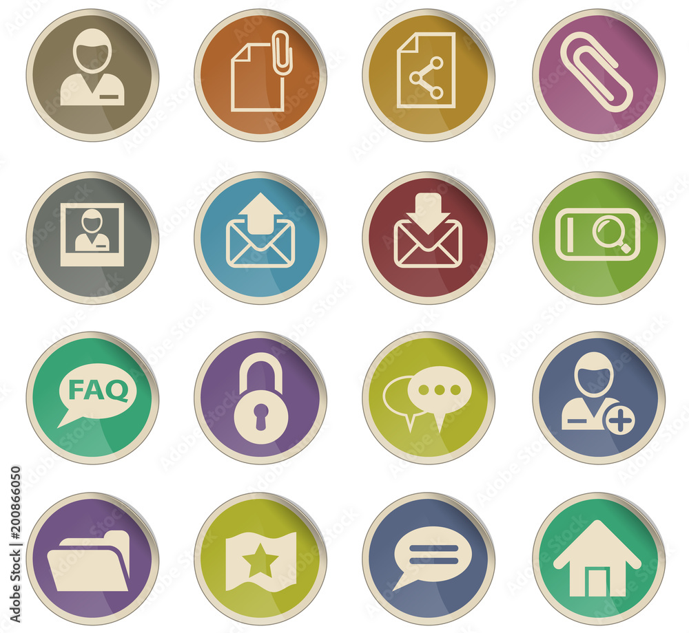 forum interface icon set