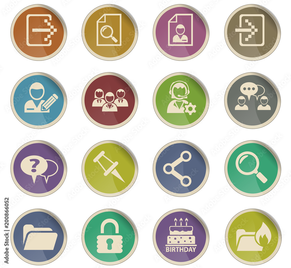 forum interface icon set