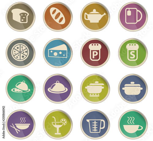 food and kitchen icon set