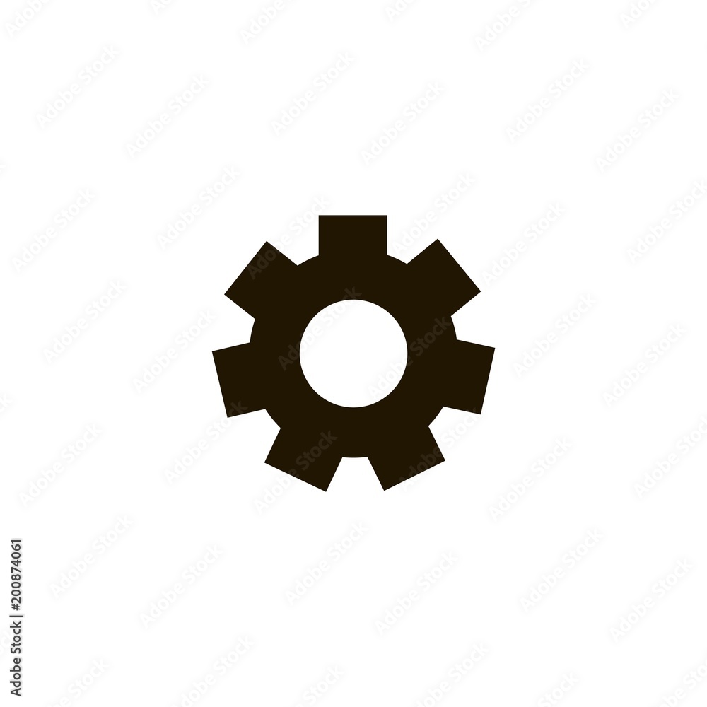Gear icon. flat design