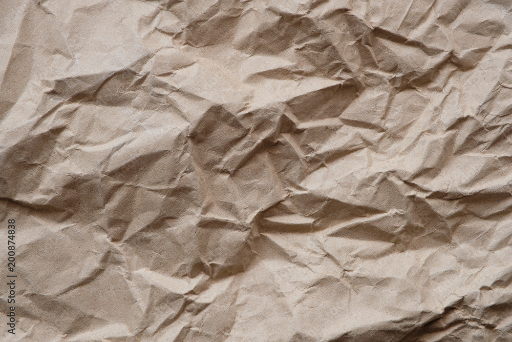 Crumpled brown paper for background Crumpled brown paper for background
