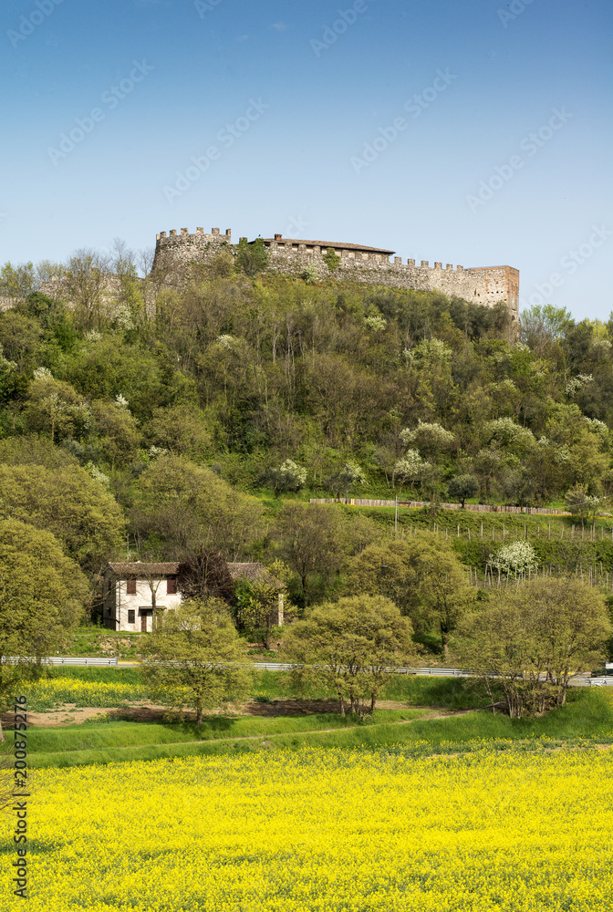 ancient Italian village of Lonato in spring