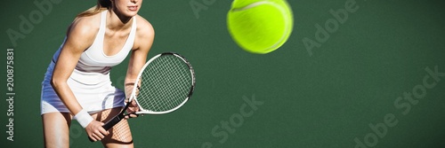 Composite image of tennis woman © vectorfusionart