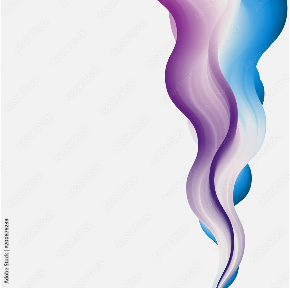 Abstract blue and purple pattern on white. Abstract blue and purple pattern on white.