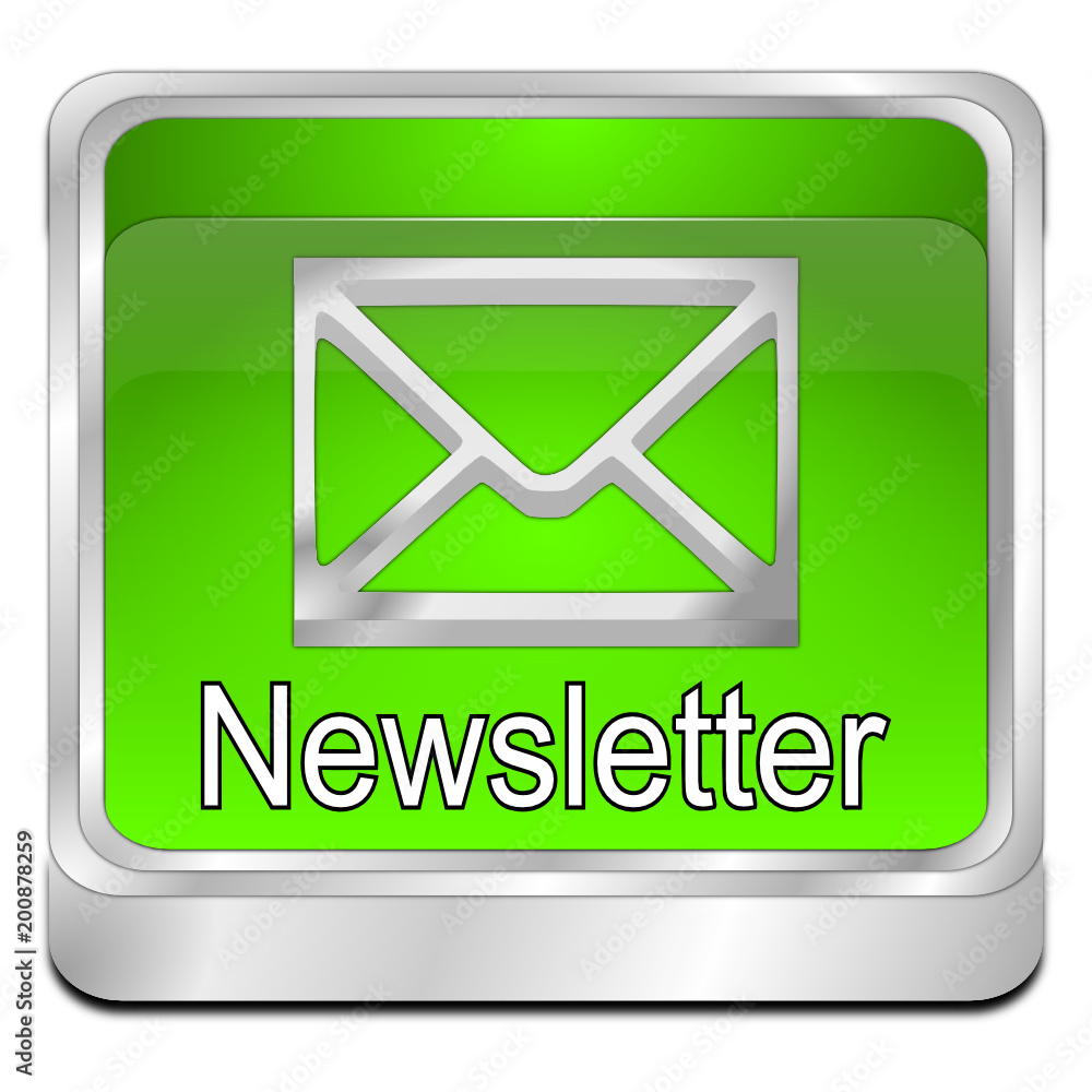 Newsletter Button - 3D illustration Newsletter Button - 3D illustration