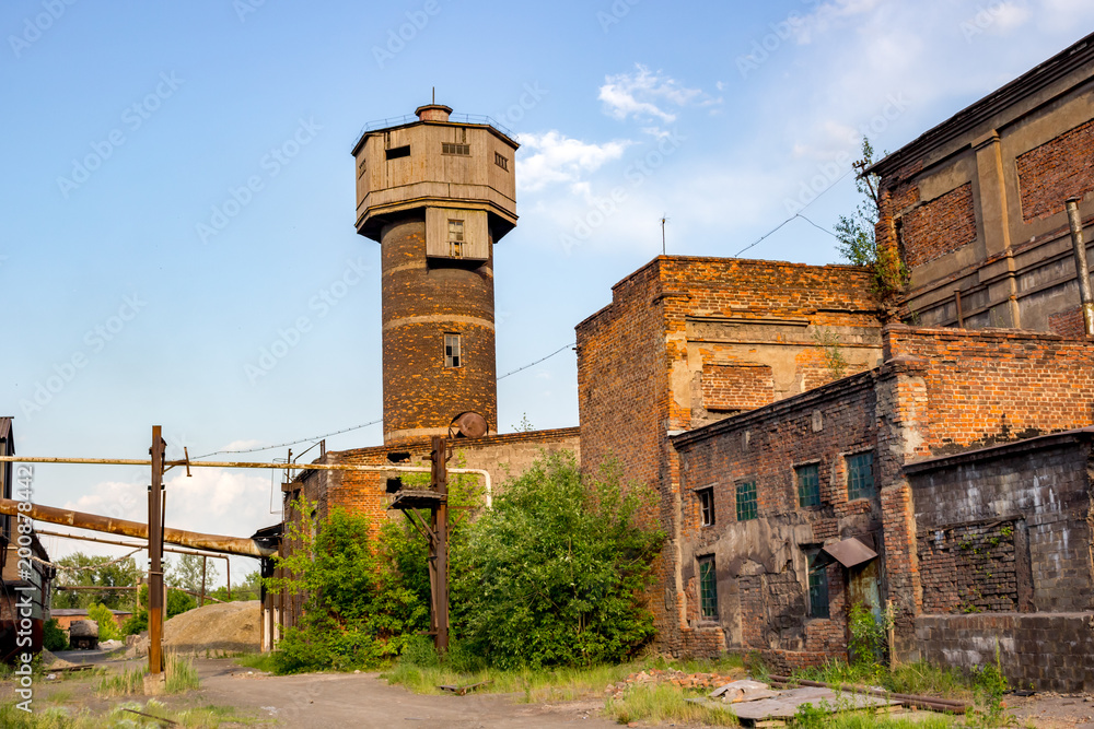 The territory of the old abandoned factory in Tula, industrial tourism
