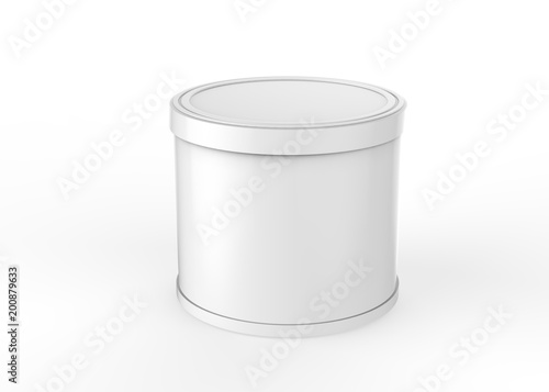 Wallpaper Mural Plastic Food Can Mock-up On Isolated White Background, Ready For Your Presentation, 3D Illustration Torontodigital.ca