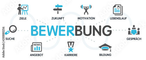 BEWERBUNG Vektor Grafik Icons Piktogramme