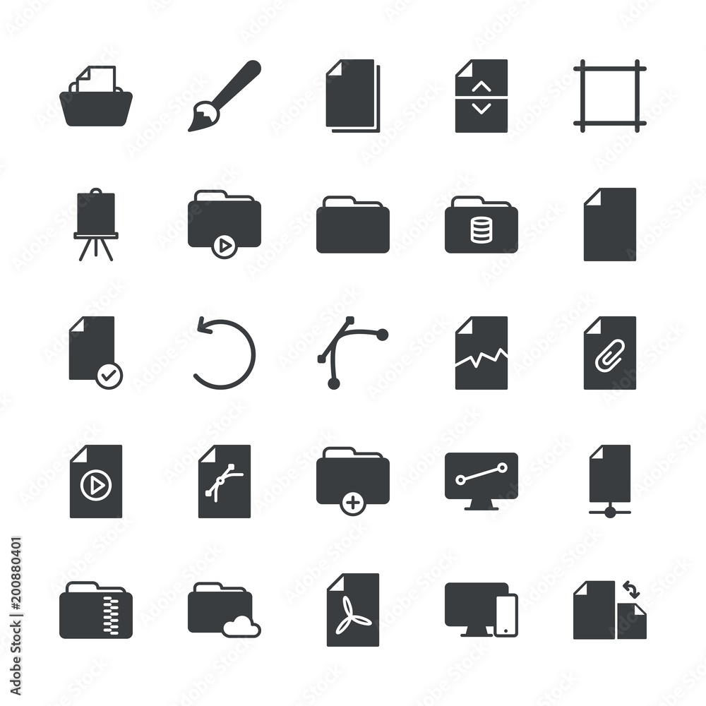 Modern Simple Set of folder, files, design Vector fill Icons. ..Contains such Icons as document, tablet, vector, brush, circle, sign and more on white background. Fully Editable. Pixel Perfect. Modern Simple Set of folder, files, design Vector fill Icons. ..Contains such Icons as document, tablet, vector, brush, circle, sign and more on white background. Fully Editable. Pixel Perfect.
