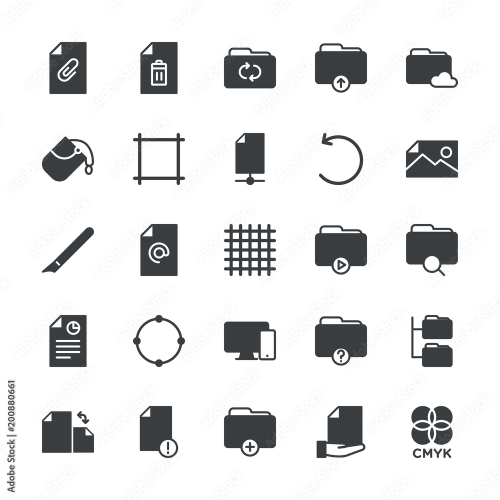 Modern Simple Set of folder, files, design Vector fill Icons. ..Contains such Icons as isolated, bucket, print, information, mail, file and more on white background. Fully Editable. Pixel Perfect. Modern Simple Set of folder, files, design Vector fill Icons. ..Contains such Icons as isolated, bucket, print, information, mail, file and more on white background. Fully Editable. Pixel Perfect.