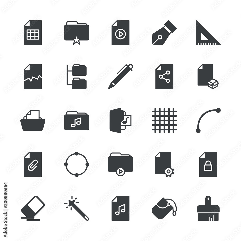 Modern Simple Set of folder, files, design Vector fill Icons. ..Contains such Icons as color, home, erase, star, vector, isolated, pen and more on white background. Fully Editable. Pixel Perfect. Modern Simple Set of folder, files, design Vector fill Icons. ..Contains such Icons as color, home, erase, star, vector, isolated, pen and more on white background. Fully Editable. Pixel Perfect.