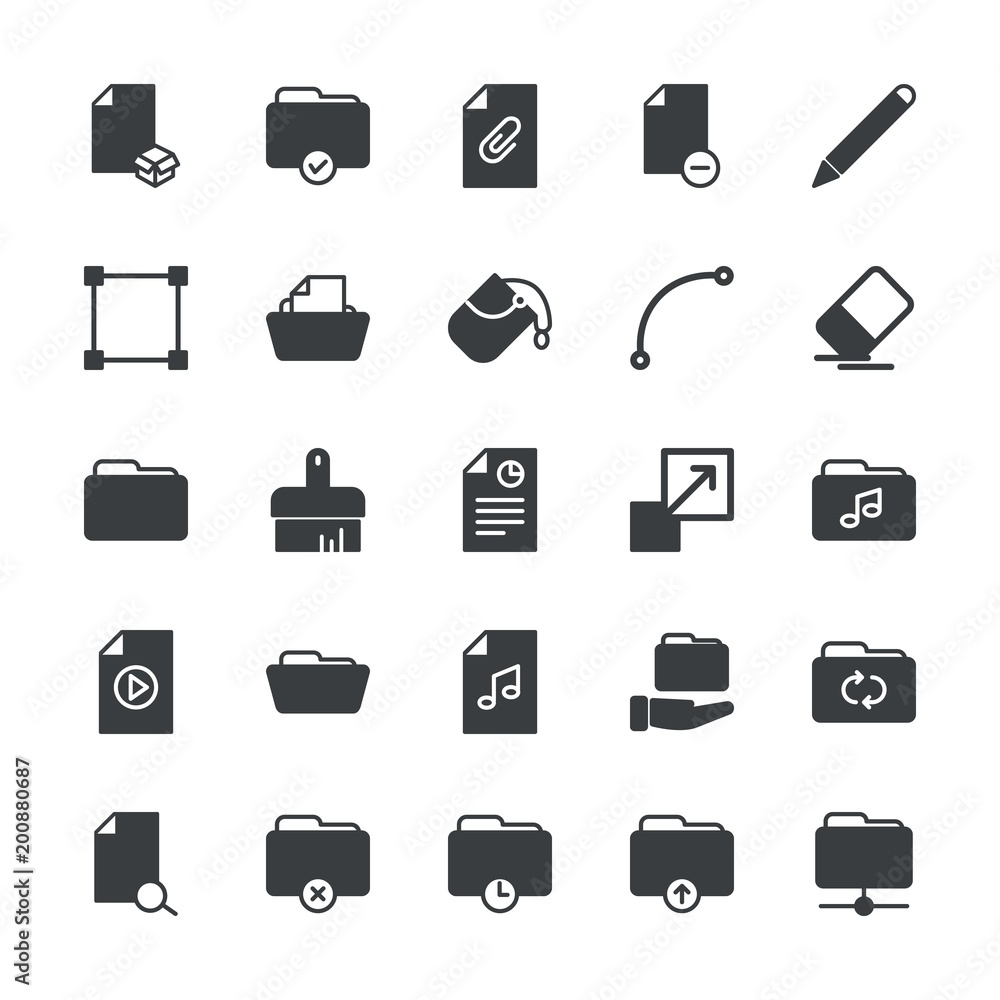 Modern Simple Set of folder, files, design Vector fill Icons. ..Contains such Icons as folder, color, line, illustration, vector, ink and more on white background. Fully Editable. Pixel Perfect. Modern Simple Set of folder, files, design Vector fill Icons. ..Contains such Icons as folder, color, line, illustration, vector, ink and more on white background. Fully Editable. Pixel Perfect.