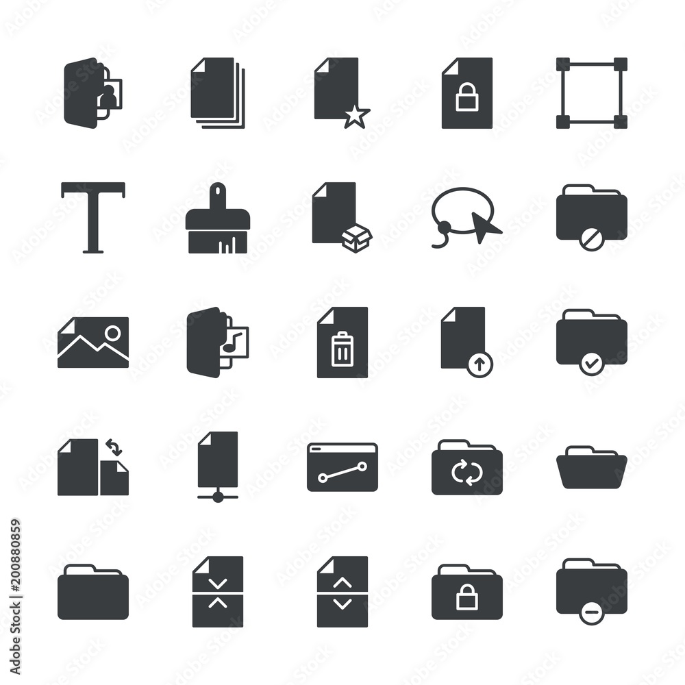Modern Simple Set of folder, files, design Vector fill Icons. ..Contains such Icons as brush, business, hand, security, background, ink and more on white background. Fully Editable. Pixel Perfect. Modern Simple Set of folder, files, design Vector fill Icons. ..Contains such Icons as brush, business, hand, security, background, ink and more on white background. Fully Editable. Pixel Perfect.