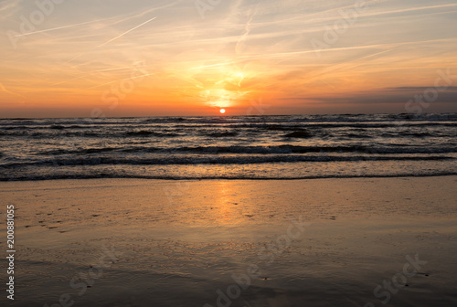 Scenic View Of Sea Against Orange Sky © wjarek