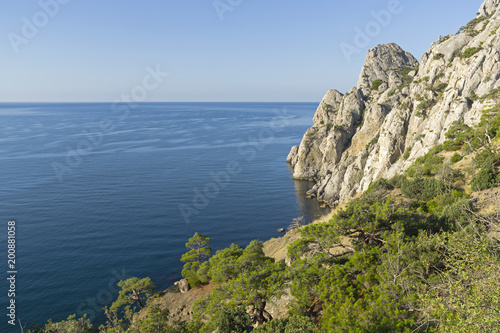 Coastal rocks. Crimea.