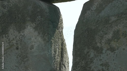 Tilt up of a trilith at Stonehenge photo