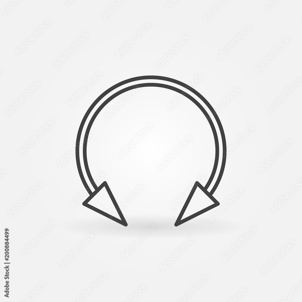 Spike circular barbell earring linear icon. Vector symbol Spike circular barbell earring linear icon. Vector symbol