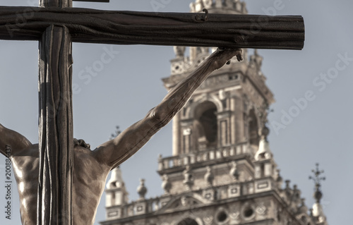 imágenes de la semana santa de Sevilla, hermandad de los estudiantes photo