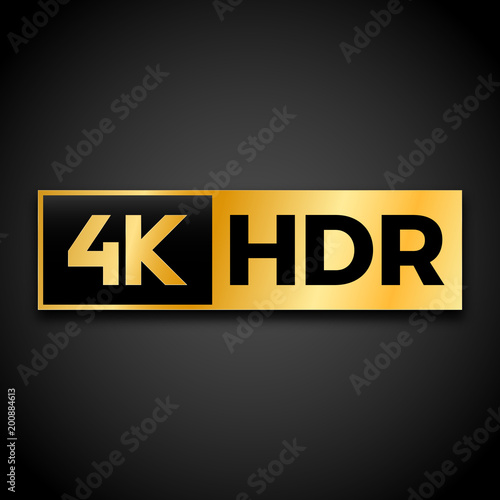 4K Ultra HD symbol, High definition 4K resolution mark, UHD - 2160p
