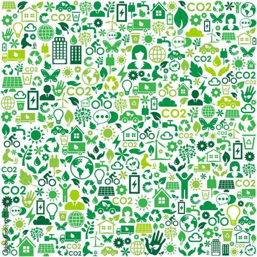 Environmental protection and nature interface icon green concept