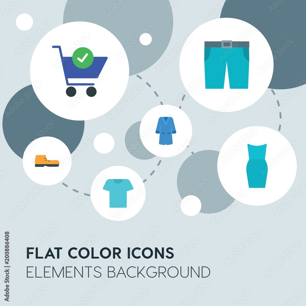 clothes, shopping flat vector icons and elements background with circle bubbles networks...Multipurpose use on websites, presentations, brochures and more.. clothes, shopping flat vector icons and elements background with circle bubbles networks...Multipurpose use on websites, presentations, brochures and more..