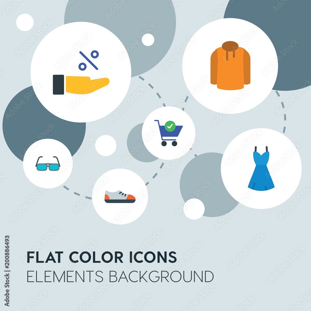 clothes, shopping flat vector icons and elements background with circle bubbles networks...Multipurpose use on websites, presentations, brochures and more.. clothes, shopping flat vector icons and elements background with circle bubbles networks...Multipurpose use on websites, presentations, brochures and more..