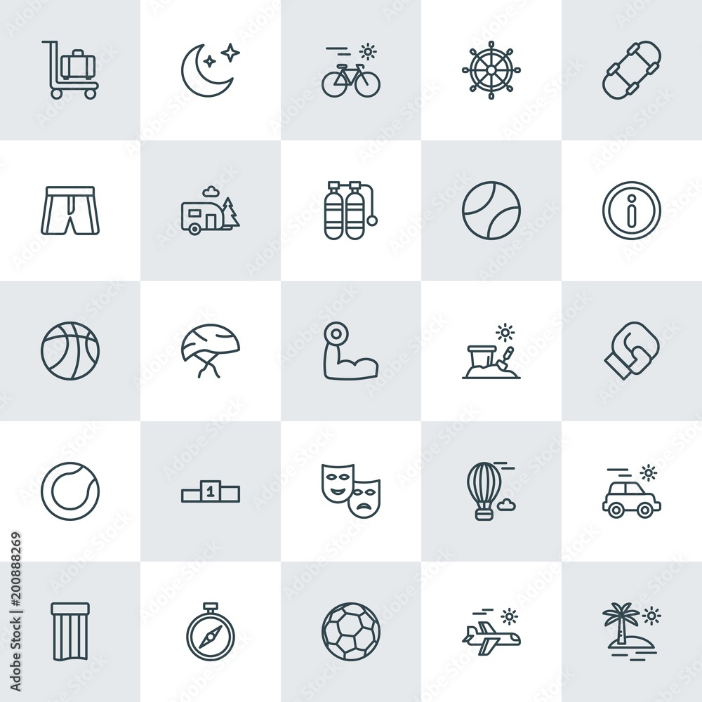Modern Simple Set of sports, travel Vector outline Icons. ..Contains such Icons as bicycle, compass, vacation, landscape, travel, ball and more on white background. Fully Editable. Pixel Perfect. Modern Simple Set of sports, travel Vector outline Icons. ..Contains such Icons as bicycle, compass, vacation, landscape, travel, ball and more on white background. Fully Editable. Pixel Perfect.