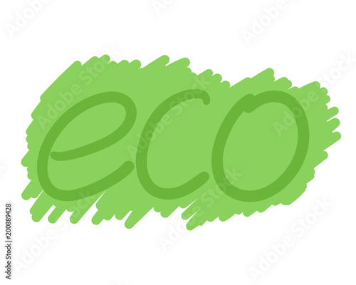 Eco logo brush vector illustration 