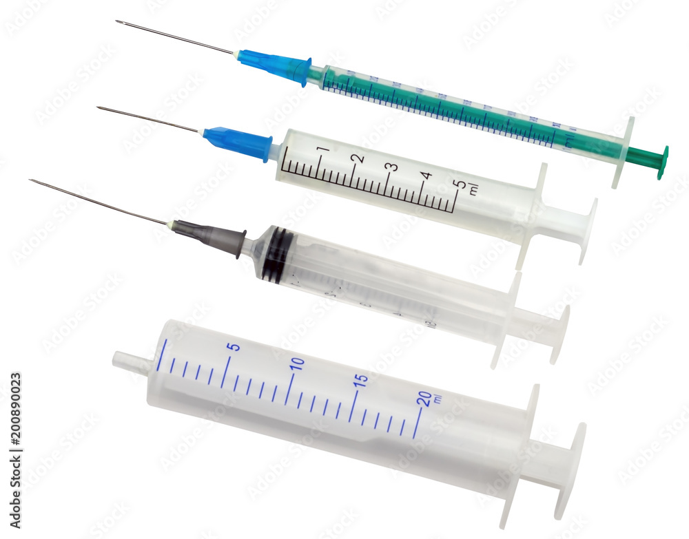 Medical syringes on white Medical syringes on white