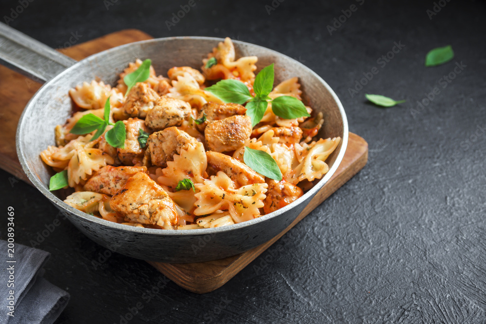 Farfalle pasta with chicken Farfalle pasta with chicken