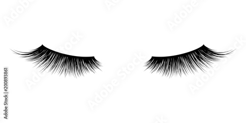 Eyelash or lash mascara vector icons