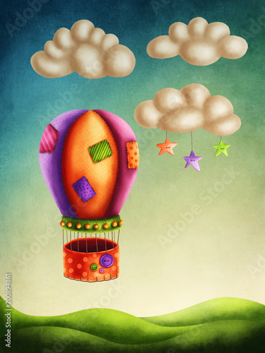 Wall Mural Hot air balloon