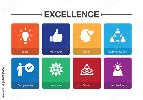 Excellence Infographic Icon Set