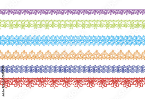 Knitted openwork lace mesh. Seamless vector pattern.