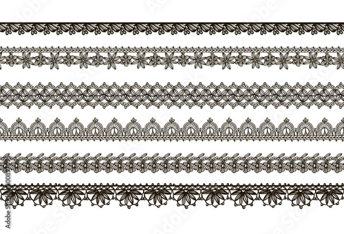 Knitted openwork lace mesh. Seamless vector pattern.