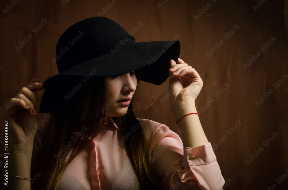 beautiful girl in blouse