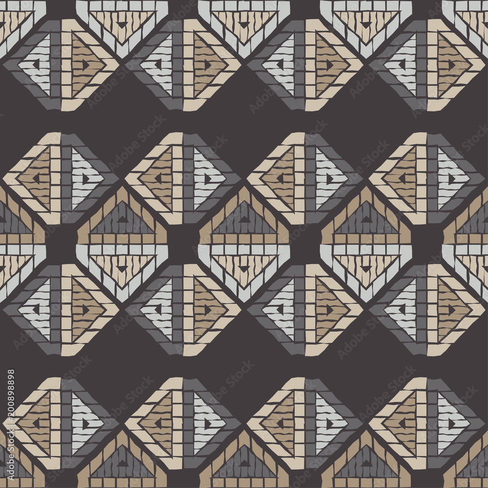 Fototapeta premium Ethnic boho seamless pattern. Traditional ornament. Geometric background. Tribal pattern. Folk motif. Textile rapport.
