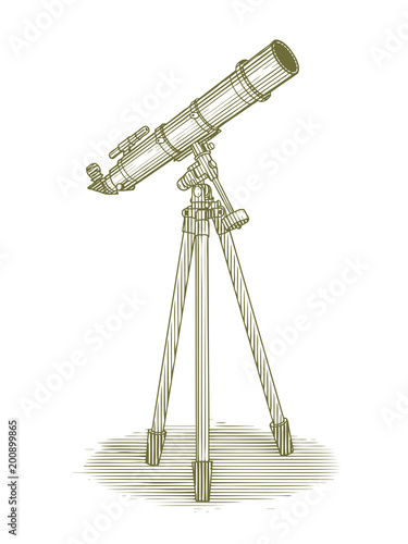 Woodcut Telescope