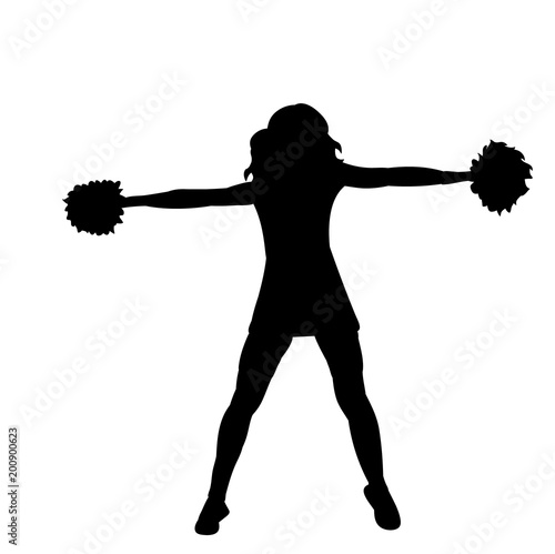 silhouette girls dances cheerleaders, sports, cheerleading