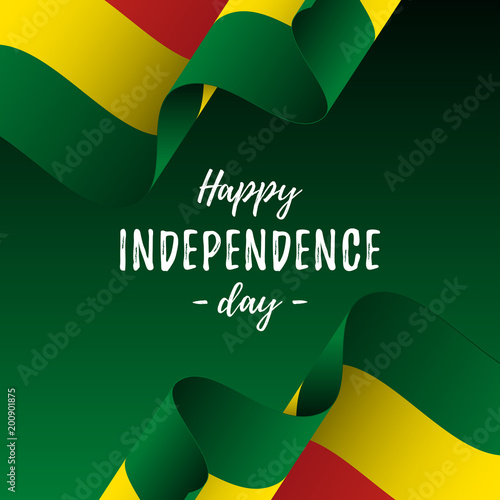 Banner or poster of Bolivia independence day celebration. Bolivia flag. Vector illustration.