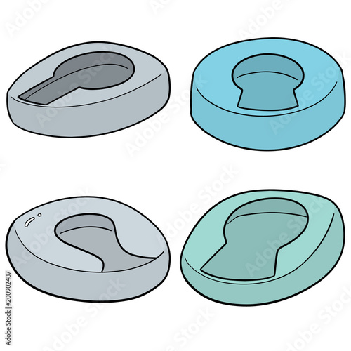 vector set of bedpan